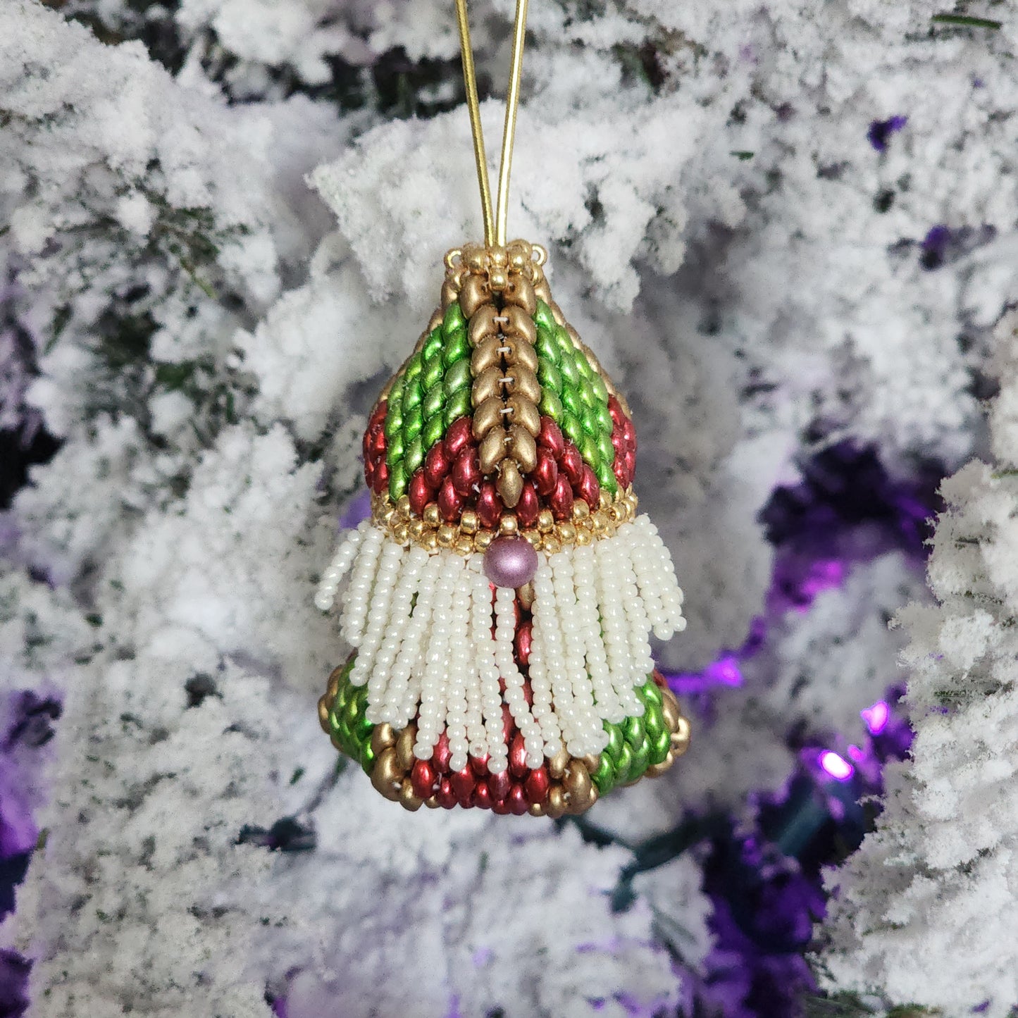 Metallic Christmas Gnome Ornament