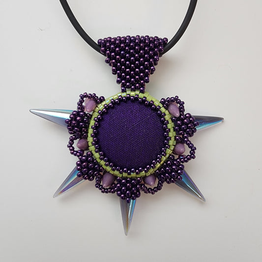 Purple Loves Lime Spikey Pendant