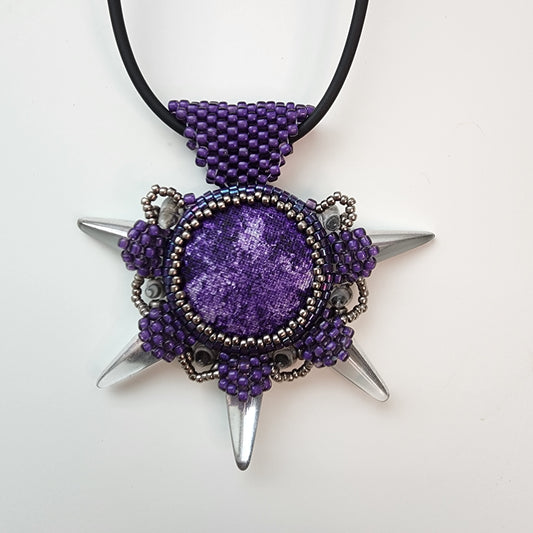 Purple Storm Spikey Pendant