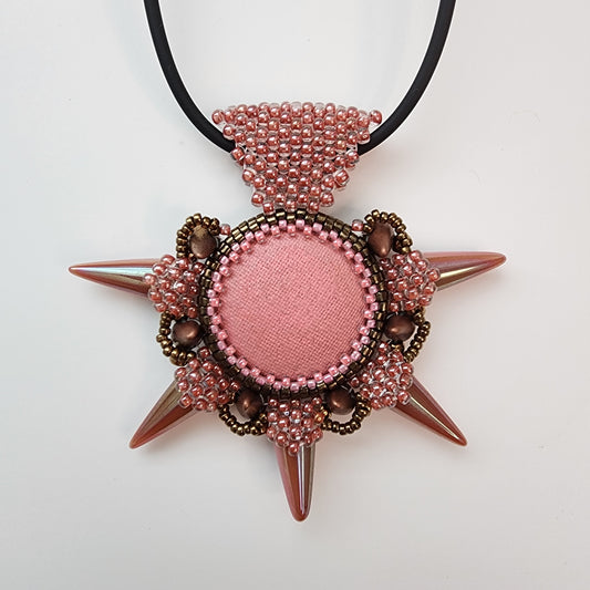 Flamingo Dust Spikey Pendant