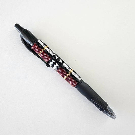 Gregory Plaid Beaded Pen Cover Wrap