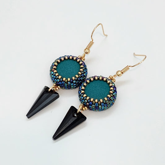 Emerald City Crystal Spike Dangle Earrings