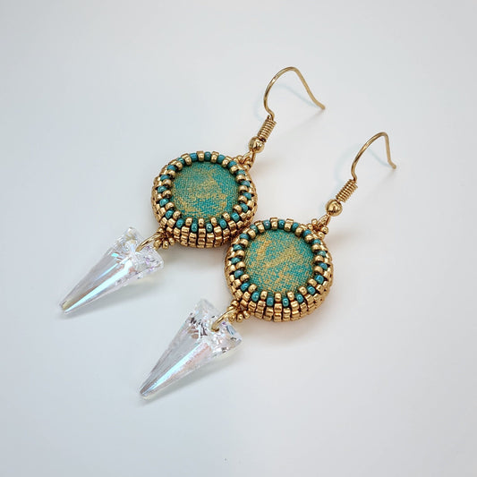 Atlantis Crystal Spike Dangle Earrings