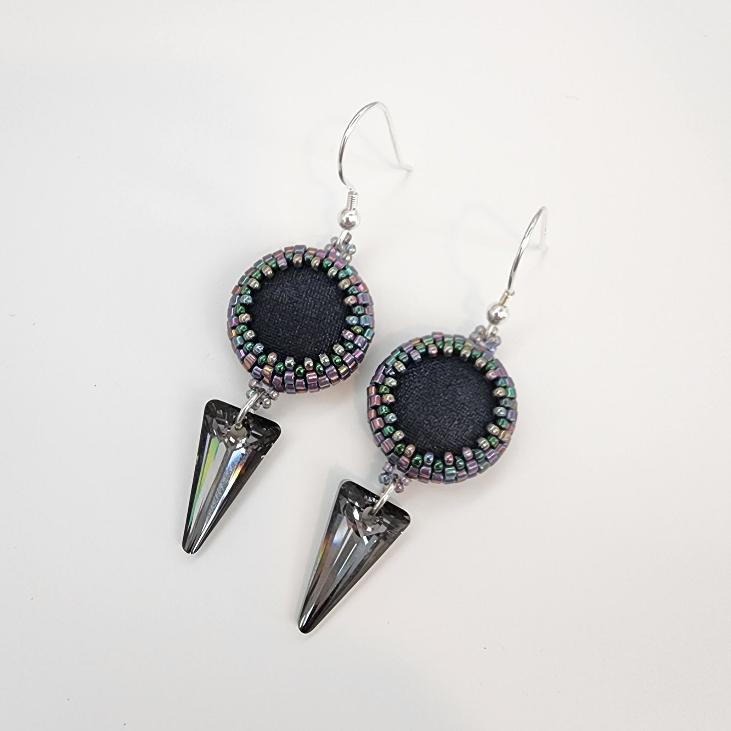 Rainy with a Chance of Rainbows Crystal Spike Dangle Earrings