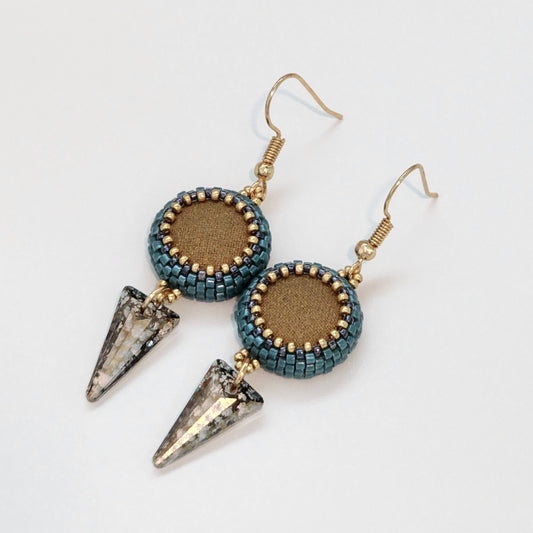 Goal Digger Crystal Spike Dangle Earrings