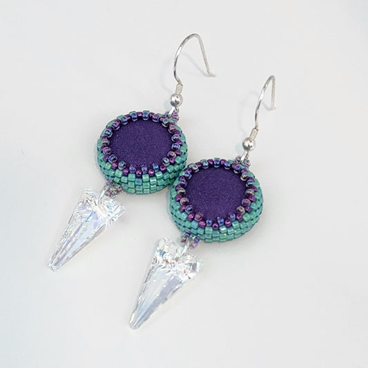 Unicorns Are Real Crystal Spike Dangle Earrings